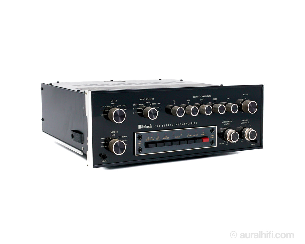 アンプ mcintosh c33 McIntosh C33 Vintage Audio Preamplifier with Wood Cabinet