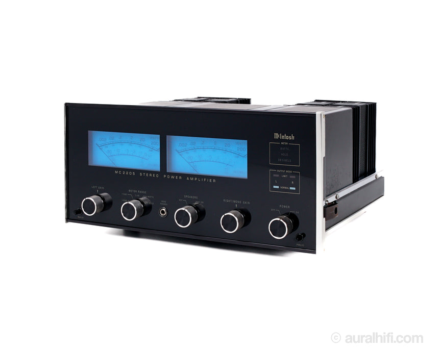 Vintage / McIntosh MC2205 // Solid-State Amplifier / Recapped - New Glass / AX3285