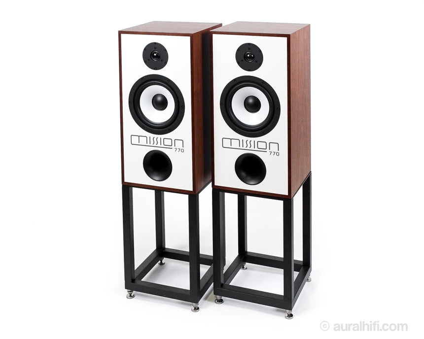 New / Mission  770 //  Speakers / Walnut   / With Stands