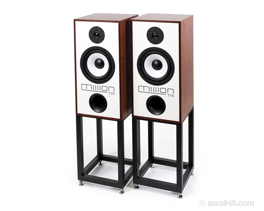 Mission  770 // New / Speakers / Walnut / With Stands