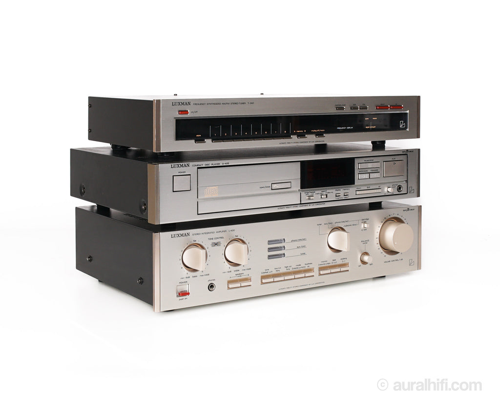 Vintage Luxman System // Set / L400 Amplifier / D405 CD Player / T240 Tuner  – AURAL HiFi