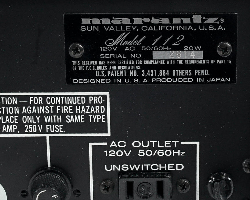 Vintage Marantz Model 112 // Solid-State Tuner / Professionally Serviced and Aligned