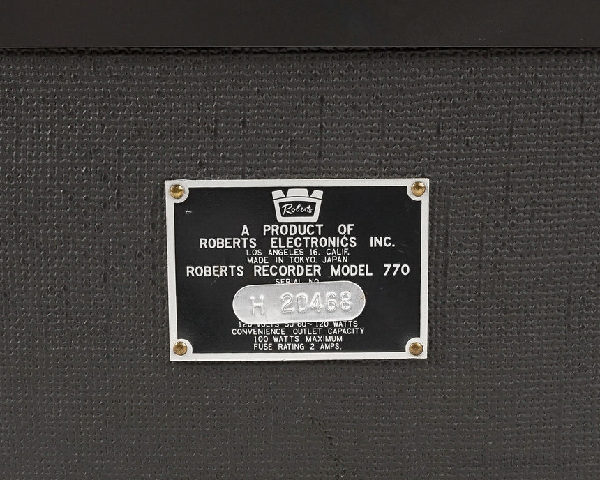 Vintage Roberts 770 // Reel to Reel / Built-in tube amp / Service Manual