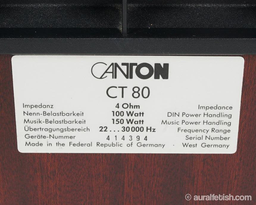 Canton CT-80 // Tower Speakers / Mahogany / Orig. Boxes