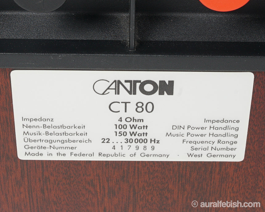Canton CT-80 // Tower Speakers / Mahogany / Orig. Boxes
