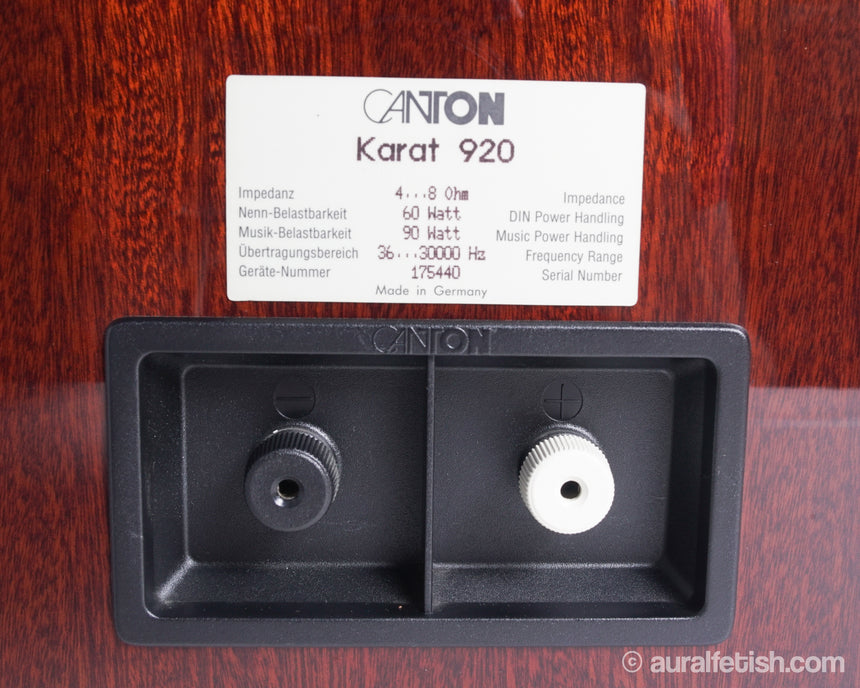 Canton Karat 920 // Bookshelf Speakers / Mahogany / Original Boxes