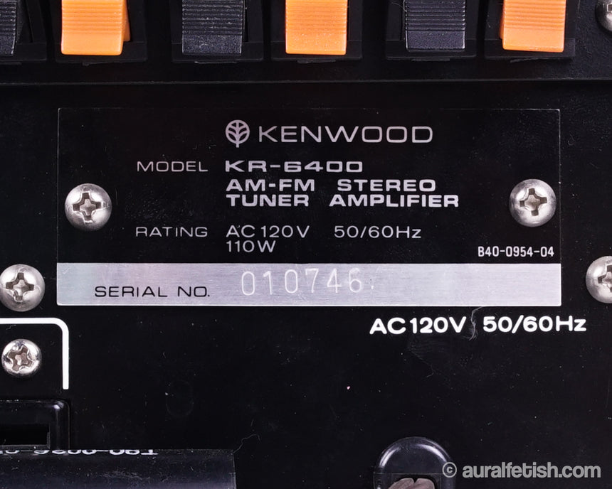 Kenwood KR-6400 // Vintage Solid-State Receiver