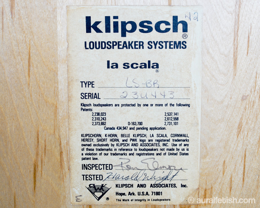 Klipsch La Scala // Speakers In Birch