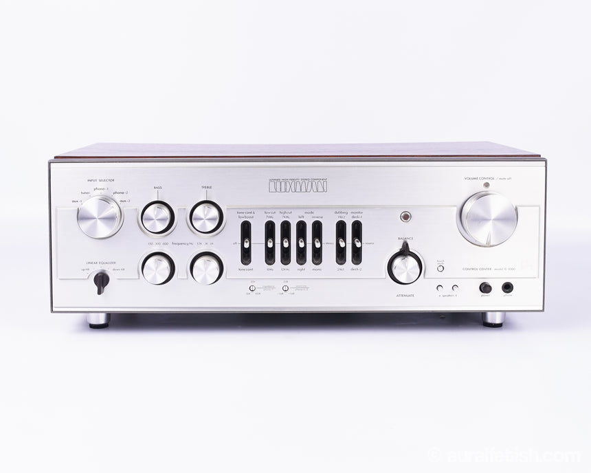 Luxman C-1000 // Solid-State Preamplifier / Rosewood / 1 Owner / Orig. Box & Manuals