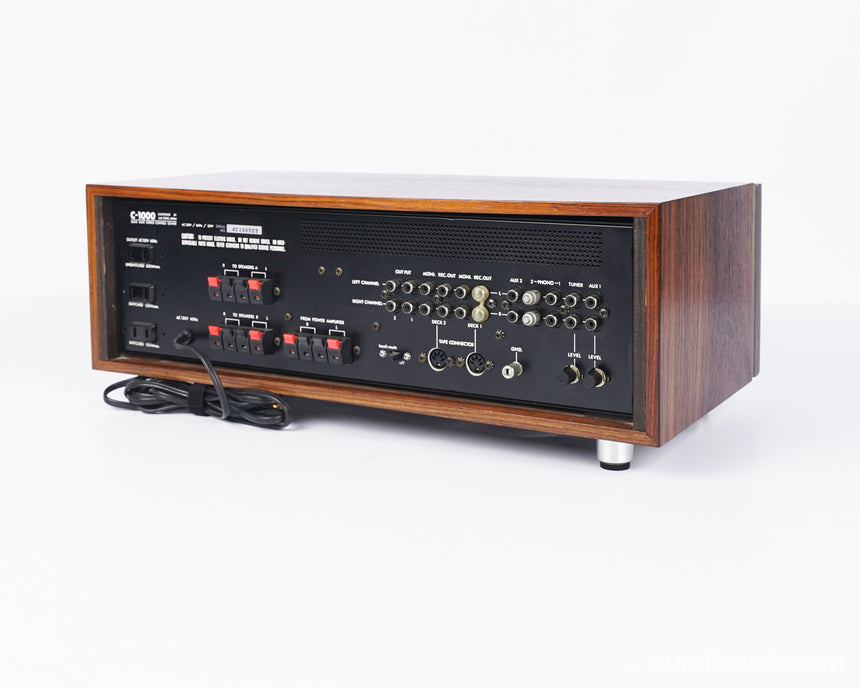 Luxman C-1000 // Solid-State Preamplifier / Rosewood / 1 Owner / Orig. Box & Manuals