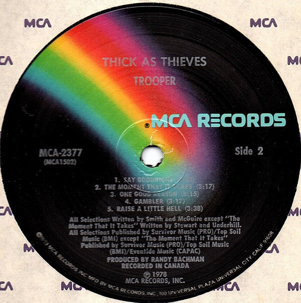 Trooper - Thick As Thieves // Vinyl Record