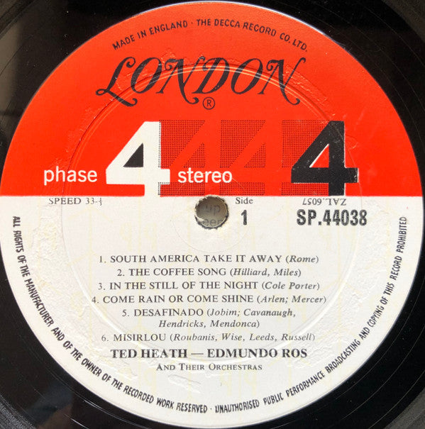 Ted Heath And His Music - Heath Vs. Ros - Swing Vs. Latin // Vinyl Record