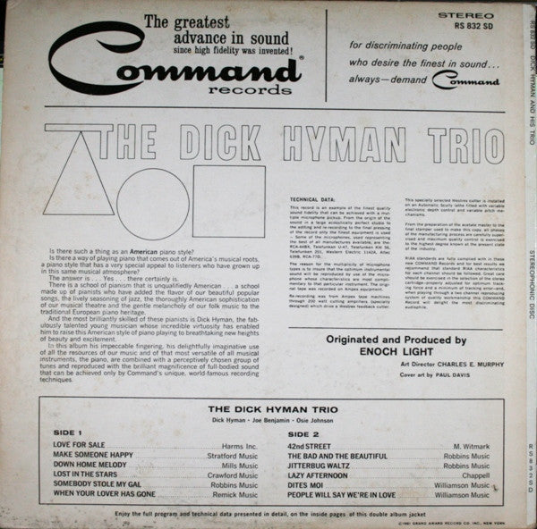 The Dick Hyman Trio - The Dick Hyman Trio // Vinyl Record