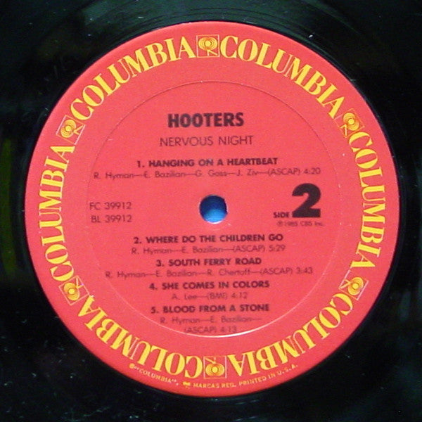 The Hooters - Nervous Night // Vinyl Record