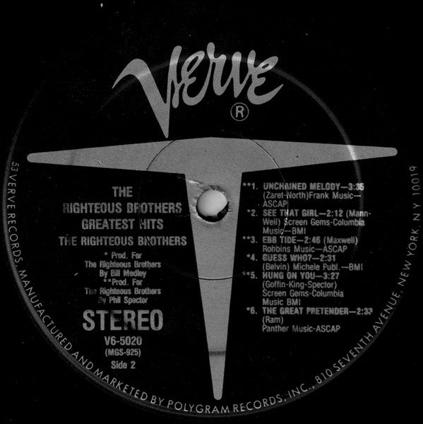 The Righteous Brothers - Greatest Hits // Vinyl Record
