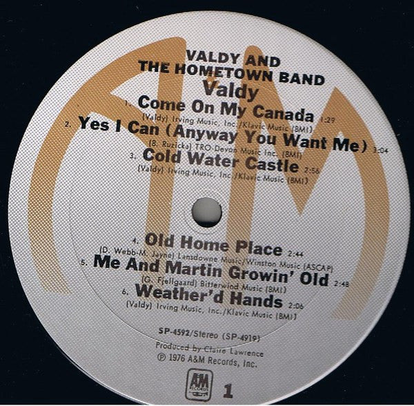 Valdy - Valdy And The Hometown Band // Vinyl Record
