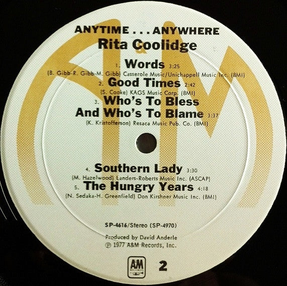 Rita Coolidge - Anytime... Anywhere // Vinyl Record