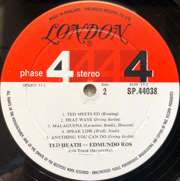 Ted Heath And His Music - Heath Vs. Ros - Swing Vs. Latin // Vinyl Record