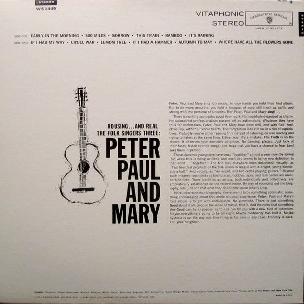 Peter, Paul & Mary - Peter, Paul And Mary // Vinyl Record