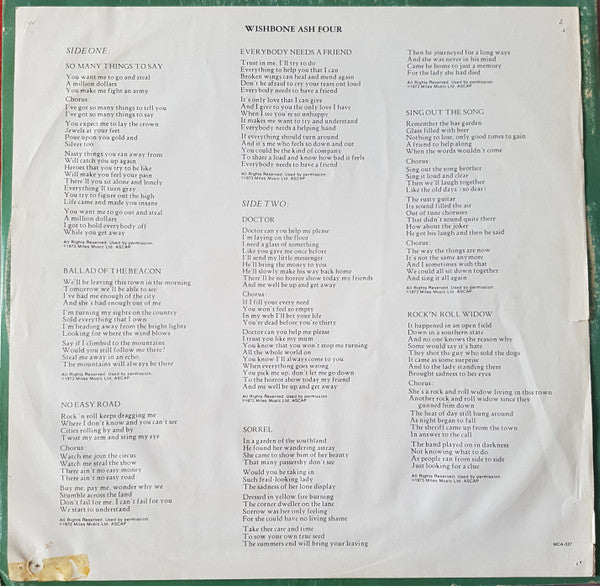 Wishbone Ash - Wishbone Four // Vinyl Record