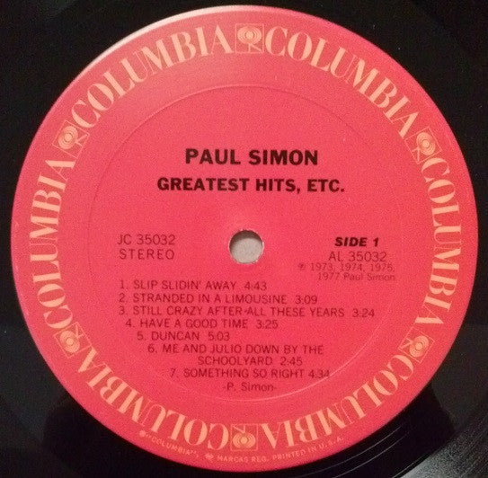 Paul Simon - Greatest Hits, Etc. // Vinyl Record