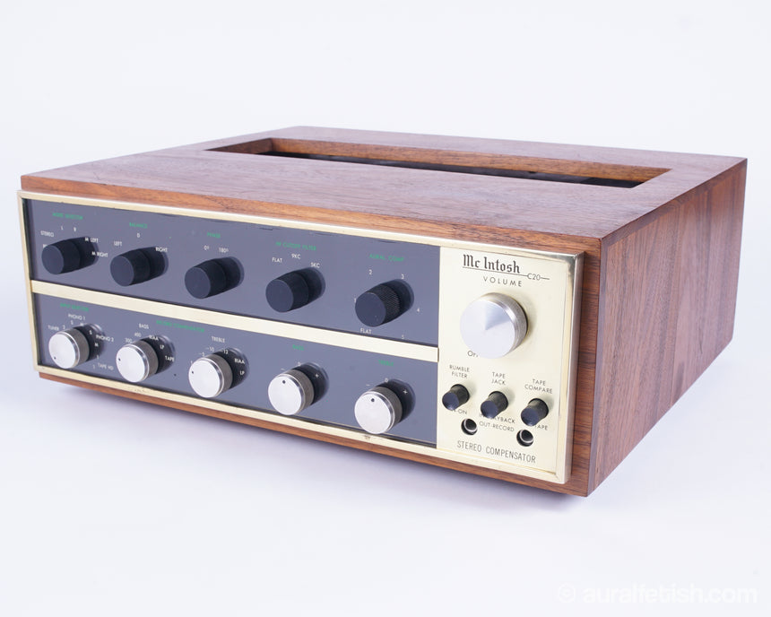 Vintage McIntosh C20 Gold Bar // Tube Preamplifier / Custom Cabinet