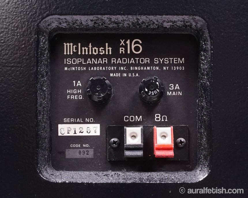 Vintage McIntosh XR16 // Isoplanar Speakers