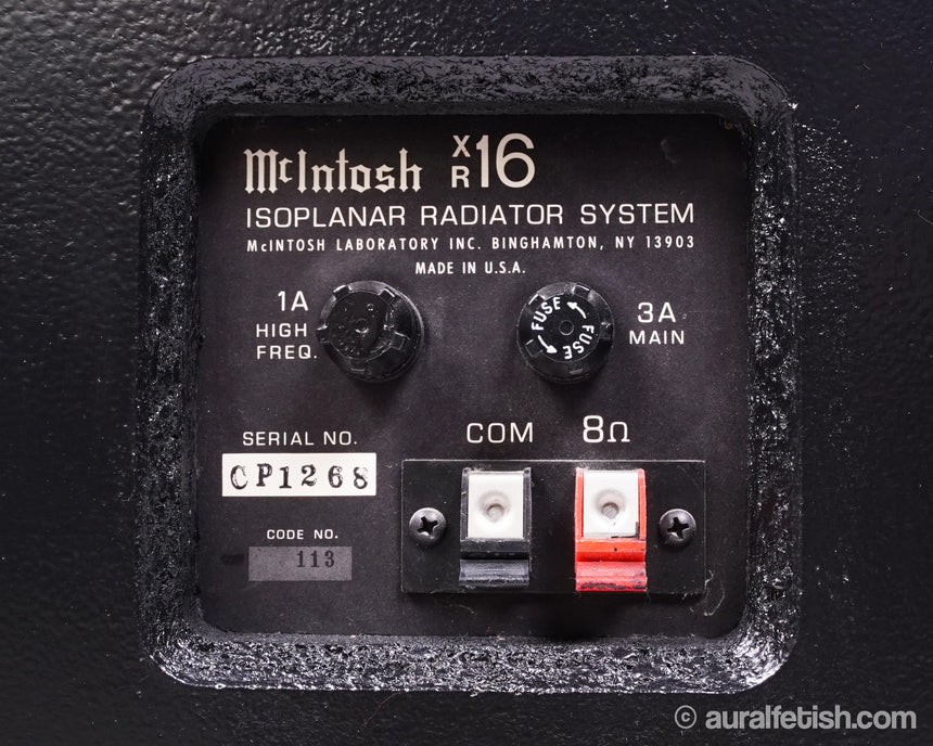 Vintage McIntosh XR16 // Isoplanar Speakers