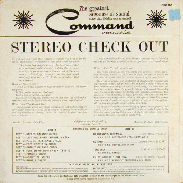 Unknown Artist - Stereo Check Out // Vinyl Record