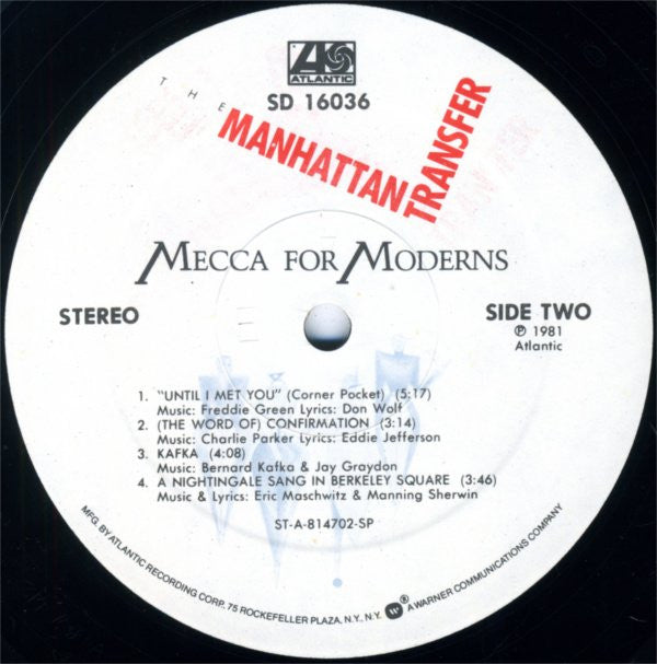 The Manhattan Transfer - Mecca For Moderns // Vinyl Record