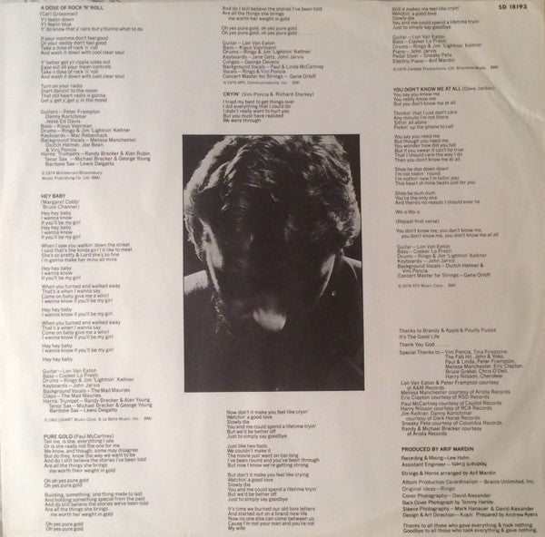 Ringo Starr - Ringo's Rotogravure // Vinyl Record