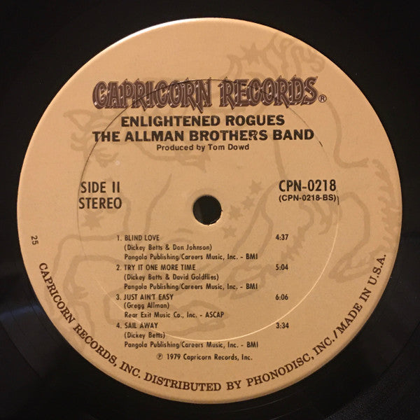 The Allman Brothers Band - Enlightened Rogues // Vinyl Record