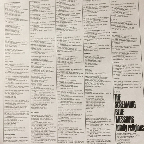 The Screaming Blue Messiahs - Totally Religious // Vinyl Record