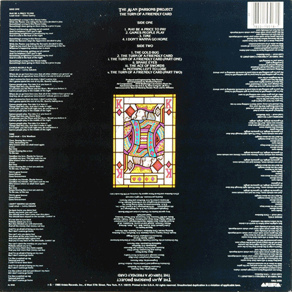 The Alan Parsons Project - The Turn Of A Friendly Card // Vinyl Record