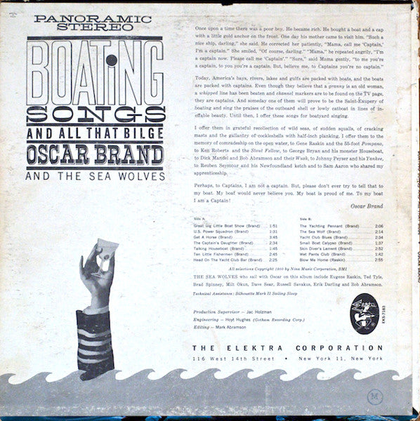 Oscar Brand - Boating Songs And All That Bilge // Vinyl Record