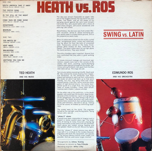 Ted Heath And His Music - Heath Vs. Ros - Swing Vs. Latin // Vinyl Record
