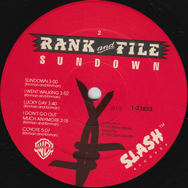 Rank & File - Sundown // Vinyl Record
