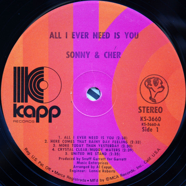 Sonny & Cher - All I Ever Need Is You // Vinyl Record