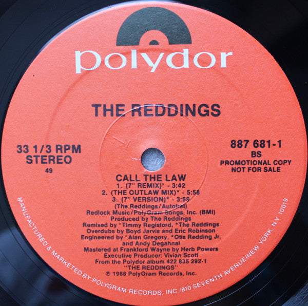 The Reddings - Call The Law // Vinyl Record