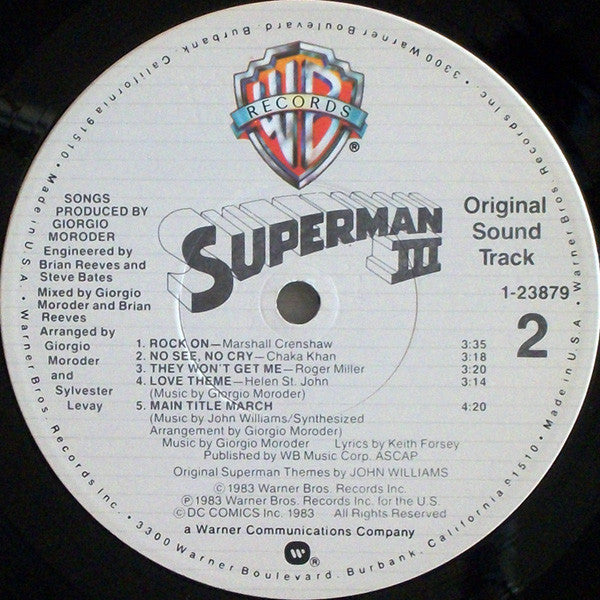 Various - Superman III (Original Sound Track) // Vinyl Record