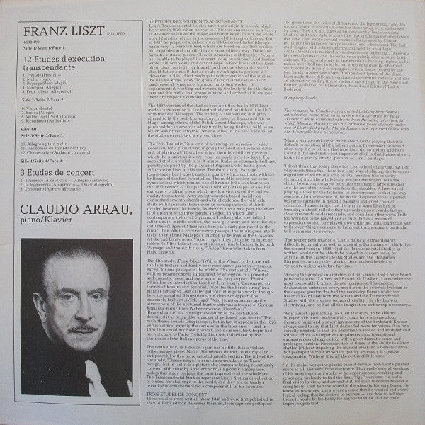 Franz Liszt - 12 Etudes D'Exécution Transcendante / 3 Etudes De Concert // Box Set