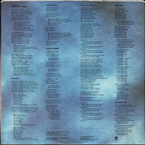 Roger Hodgson - In The Eye Of The Storm // Vinyl Record