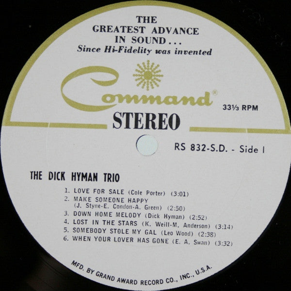 The Dick Hyman Trio - The Dick Hyman Trio // Vinyl Record