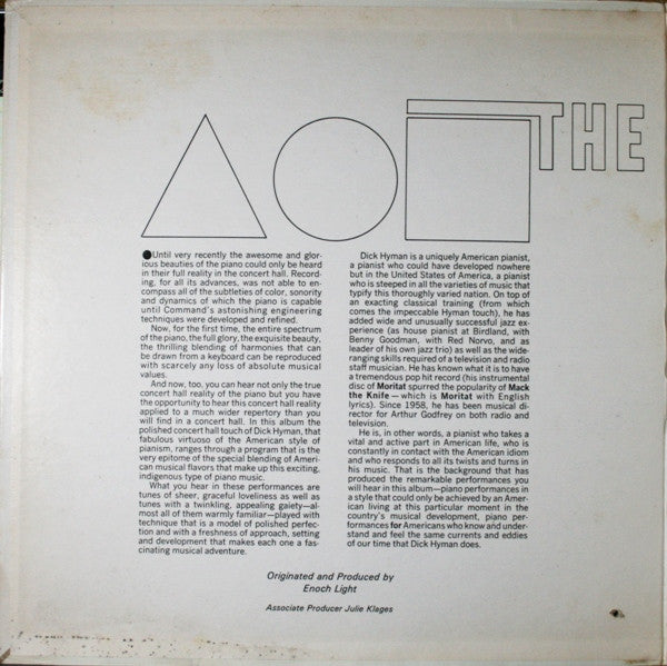 The Dick Hyman Trio - The Dick Hyman Trio // Vinyl Record