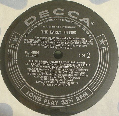 Various - The Original Hit Performances Of The Early Fifties // Vinyl Record