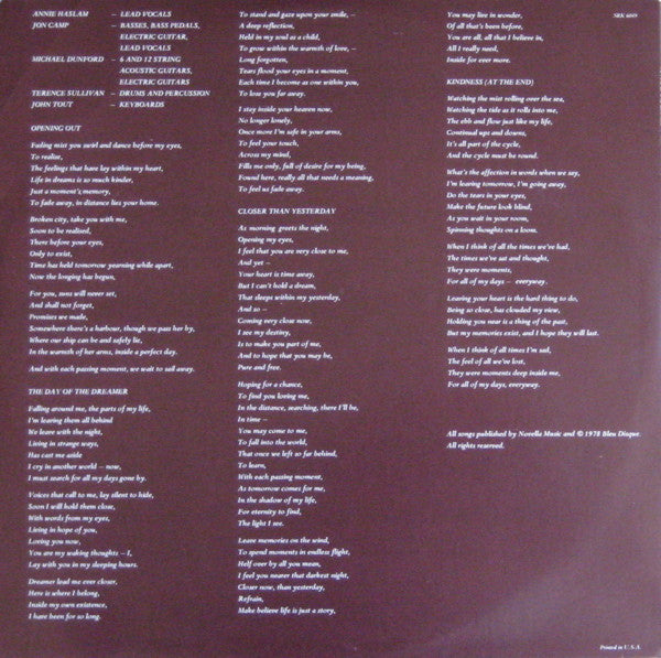 Renaissance - A Song For All Seasons // Vinyl Record