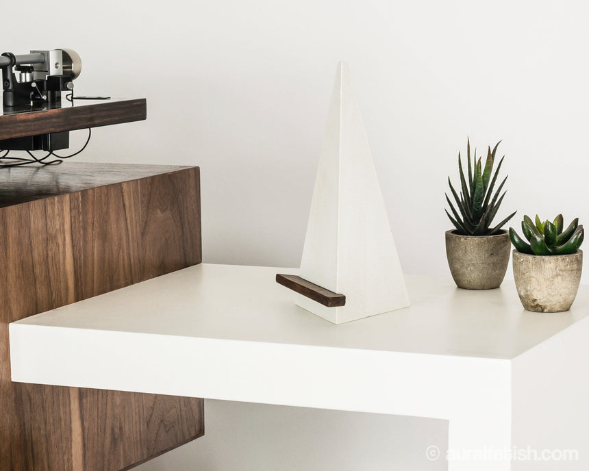 Pyramid Record Lp Stand // Concrete