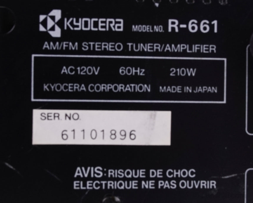 Vintage Kyocera System // R-661 70 WPC Receiver with CD Player and Remote
