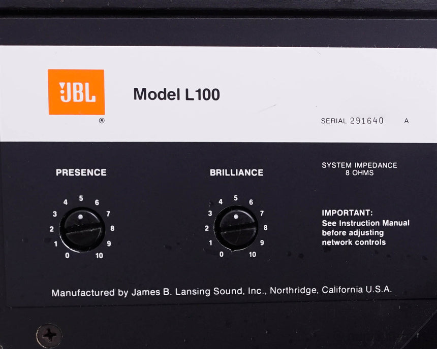 Vintage JBL L100 Century Speakers // Cabinets Refreshed / Custom Foam Grilles