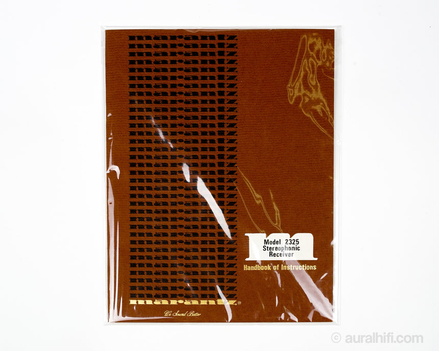 Vintage Marantz Owner's Manual // 2325 / Very Good Plus